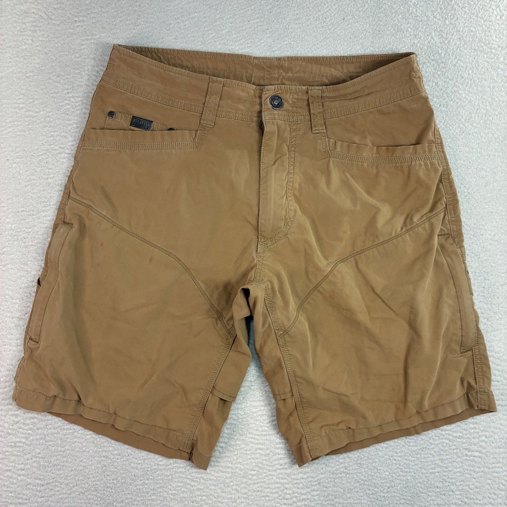 Kuhl Renegade Shorts Men 30x10 Brown Outdoor Climbing Hiking Stretch Cargo